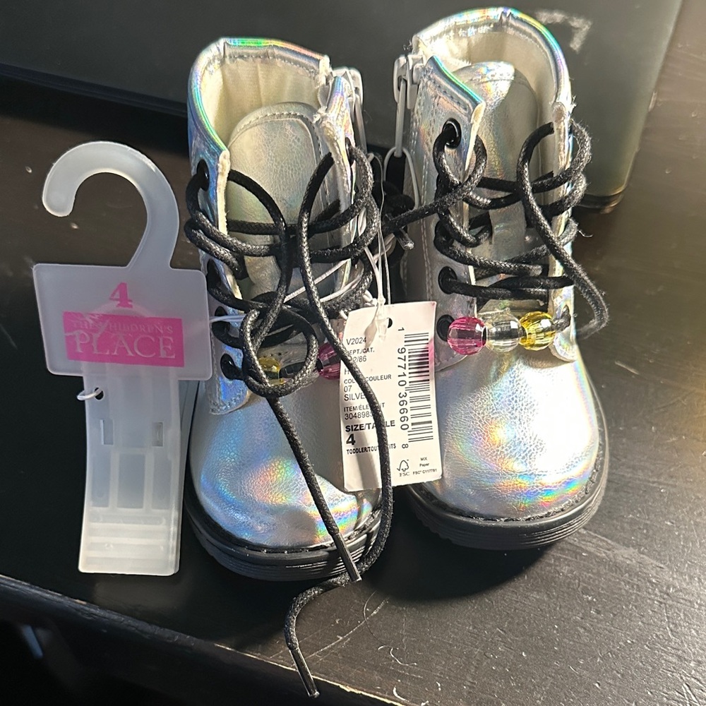 The Children's Place Shiny Silver Kids Boots